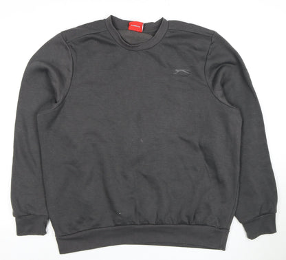 Mens UK Size L Slazenger Black Pullover Sweatshirt