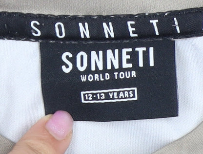 Sonneti Boys Grey Graphic T-Shirt, 12-13 Years