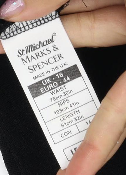 Marks and Spencer Women's Black Midi Pencil Skirt 16