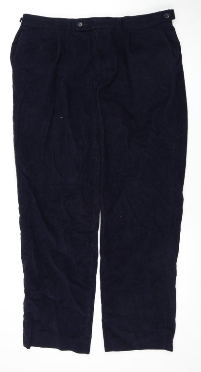 Marks and Spencer Men's Blue Corduroy Trousers 36