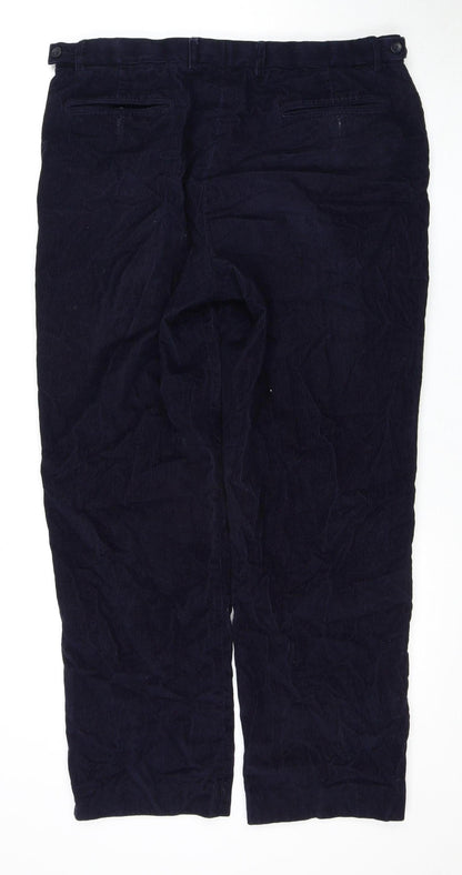 Marks and Spencer Men's Blue Corduroy Trousers 36