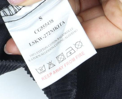 Brave Soul Women's Black A-Line Corduroy Skirt S