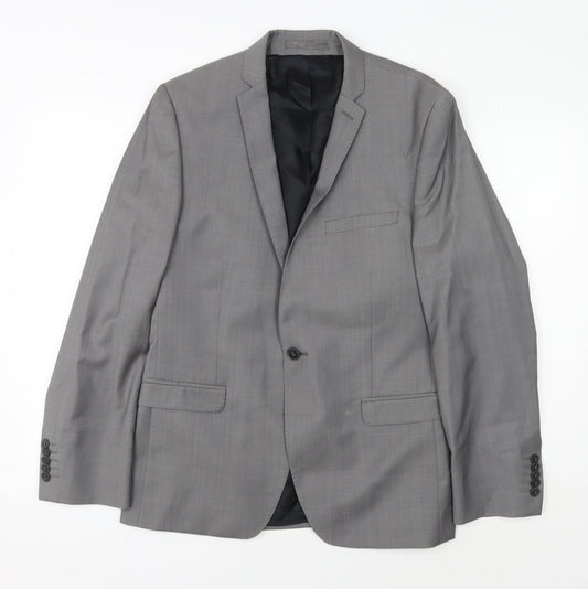 Mens UK Size 40 Ben Sherman Regular Grey Suit Jacket