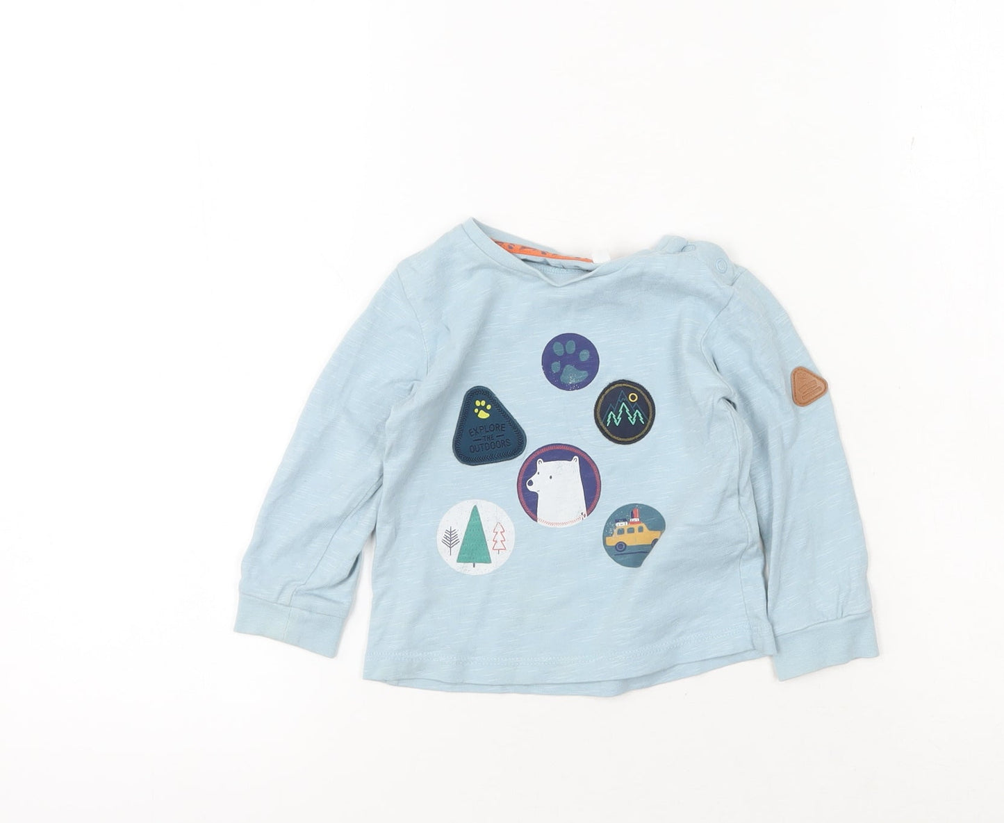 Unisex Baby Blue Graphic Long Sleeve T-Shirt, 9-12 Months