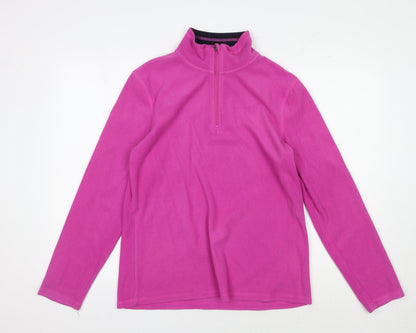 Alpine Spirit Women's Pink Fleece Pullover Sweatshirt S