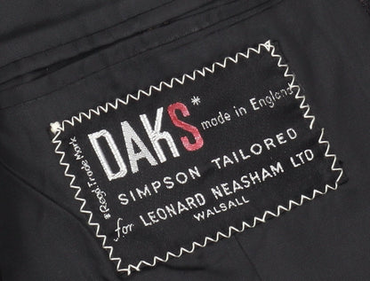 Mens UK Size 42 DAKS Regular Black Suit Jacket