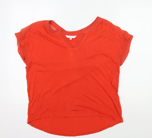 Jasper Conran Women's Red V-Neck Blouse Size 14