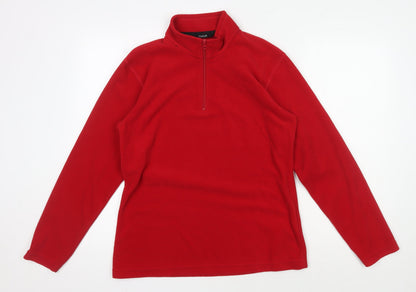 Regatta Women's Red Fleece Pullover Zip Sweatshirt UK 10