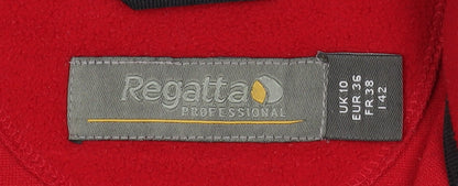 Regatta Women's Red Fleece Pullover Zip Sweatshirt UK 10
