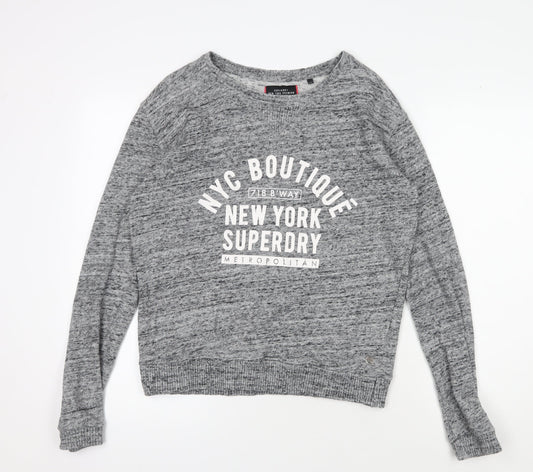 Superdry Men's Grey Sweatshirt S Crew Neck Logo Pullover