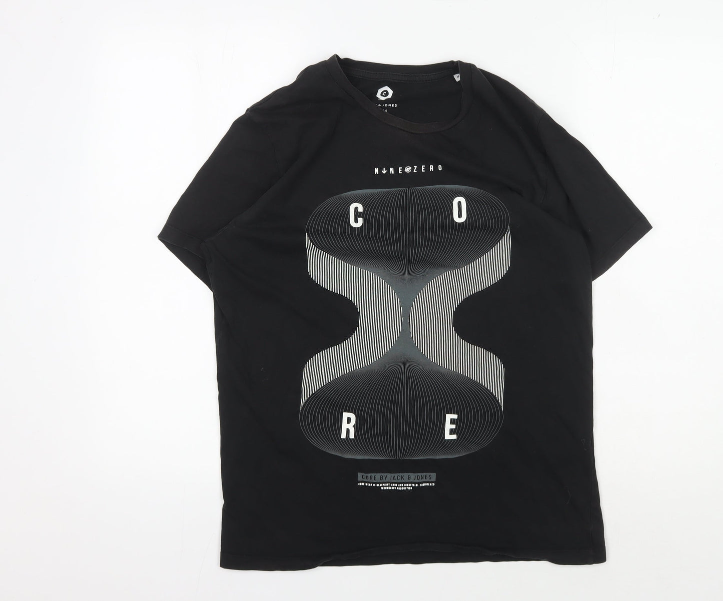 Mens UK Size M JACK & JONES Black  T-Shirt