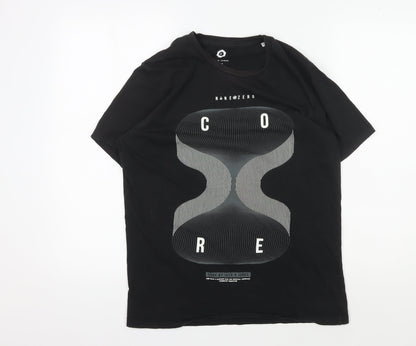 Mens UK Size M JACK & JONES Black  T-Shirt