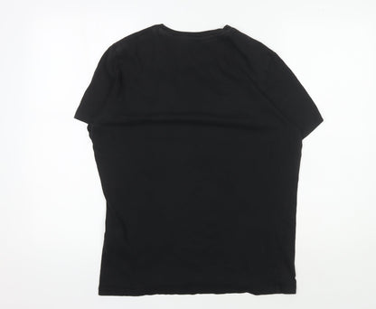 Mens UK Size M JACK & JONES Black  T-Shirt