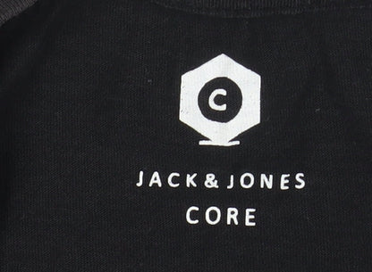 Mens UK Size M JACK & JONES Black  T-Shirt