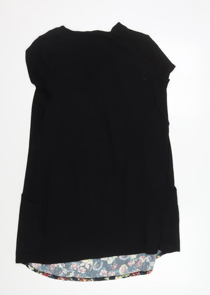 Laura Ashley Women's Black Multi Floral Dress Size 14