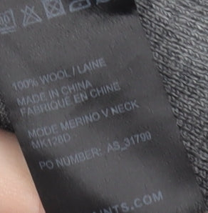 AllSaints Men's Grey Wool Pullover Jumper, Medium