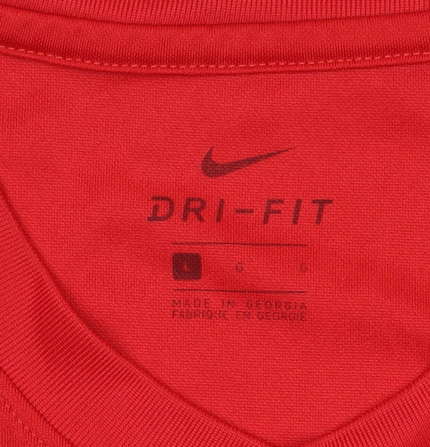 Nike Men's Red Soccer Jersey T-Shirt L Athletic