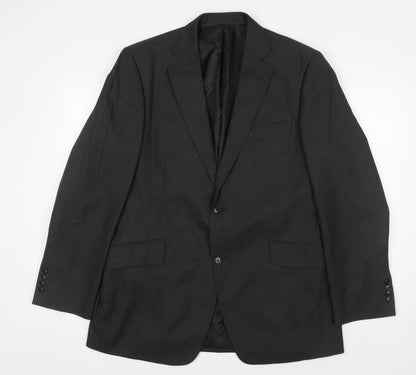 Mens UK Size 42 Dehavilland Regular Black Suit Jacket