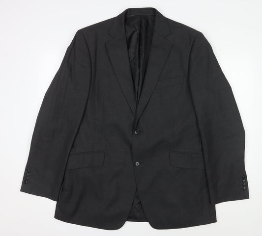 Mens UK Size 42 Dehavilland Regular Black Suit Jacket