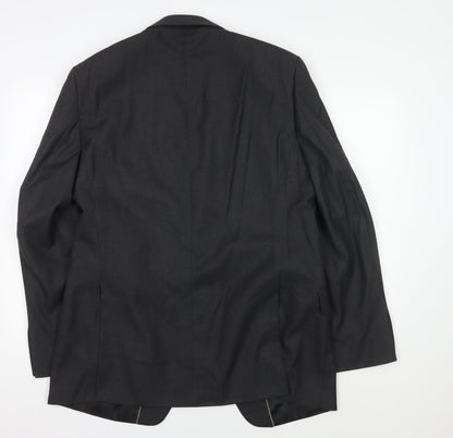 Mens UK Size 42 Dehavilland Regular Black Suit Jacket