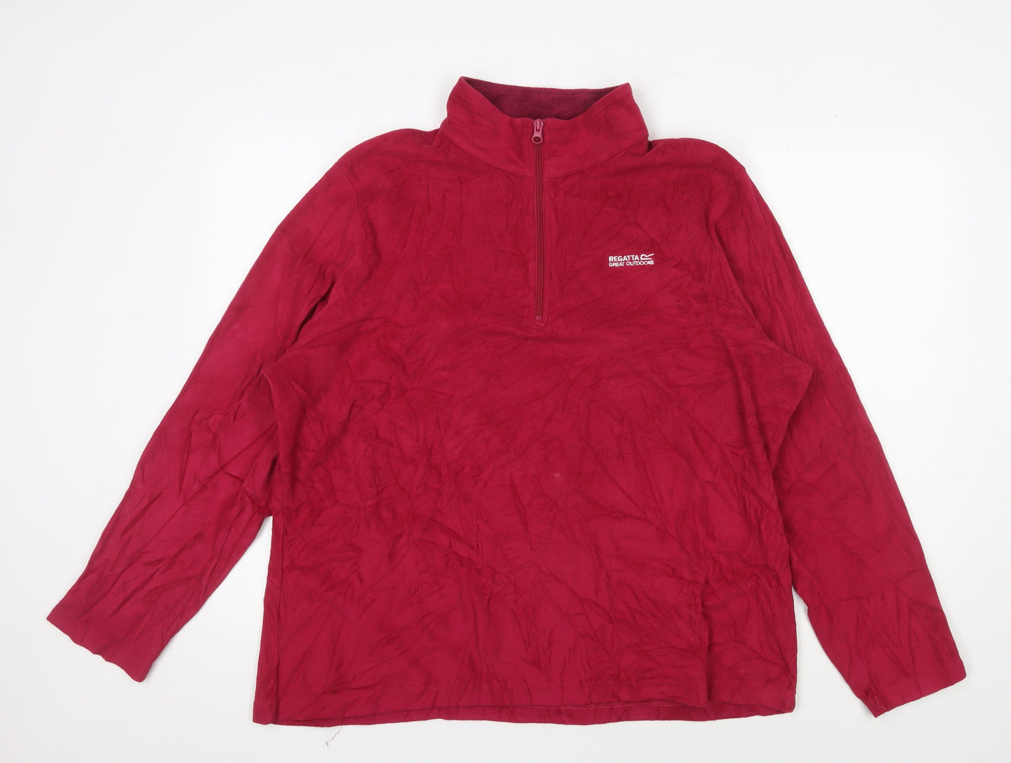 Regatta Women's Red Sweatshirt, Size 20, 1/2 Zip, Logo
