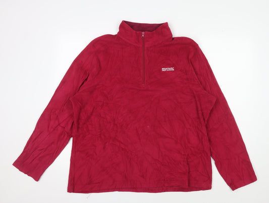 Regatta Women's Red Sweatshirt, Size 20, 1/2 Zip, Logo
