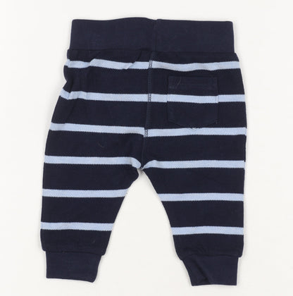 Jasper Conran Blue Striped Jogger Trousers for Unisex Baby 0-3 Months