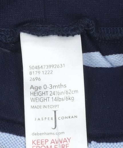 Jasper Conran Blue Striped Jogger Trousers for Unisex Baby 0-3 Months