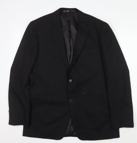 Mens UK Size 42 Dehavilland Regular Black Suit Jacket