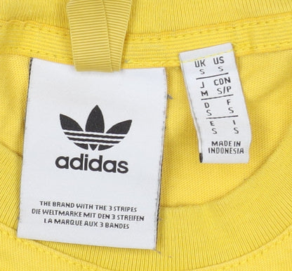 Adidas Men's Yellow Graphic Print T-Shirt M