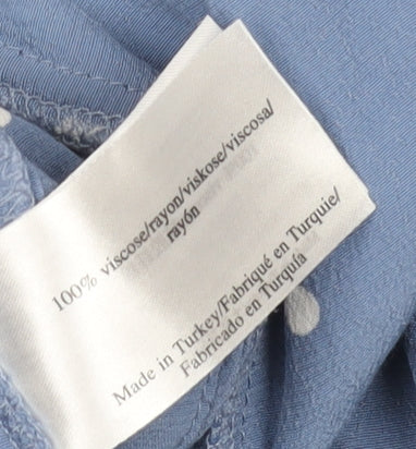 Laura Ashley Blue Polka Dot Blouse, Women's Size 8