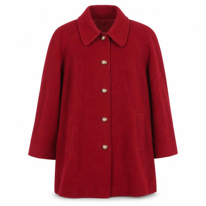 Womens UK Size 12 Eastex Red Overcoat