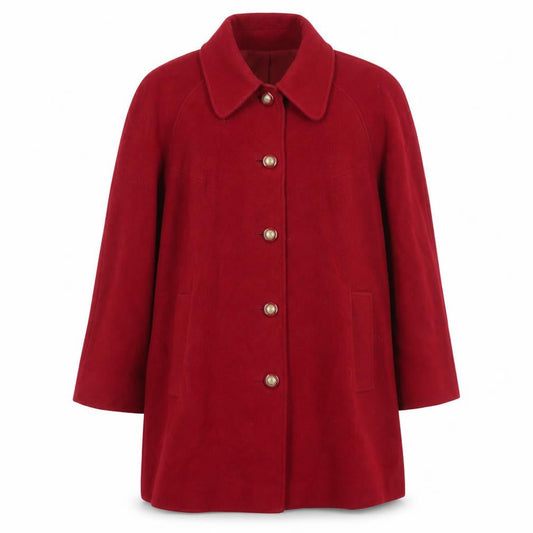 Womens UK Size 12 Eastex Red Overcoat