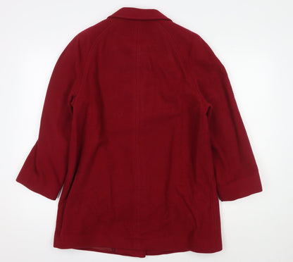 Womens UK Size 12 Eastex Red Overcoat