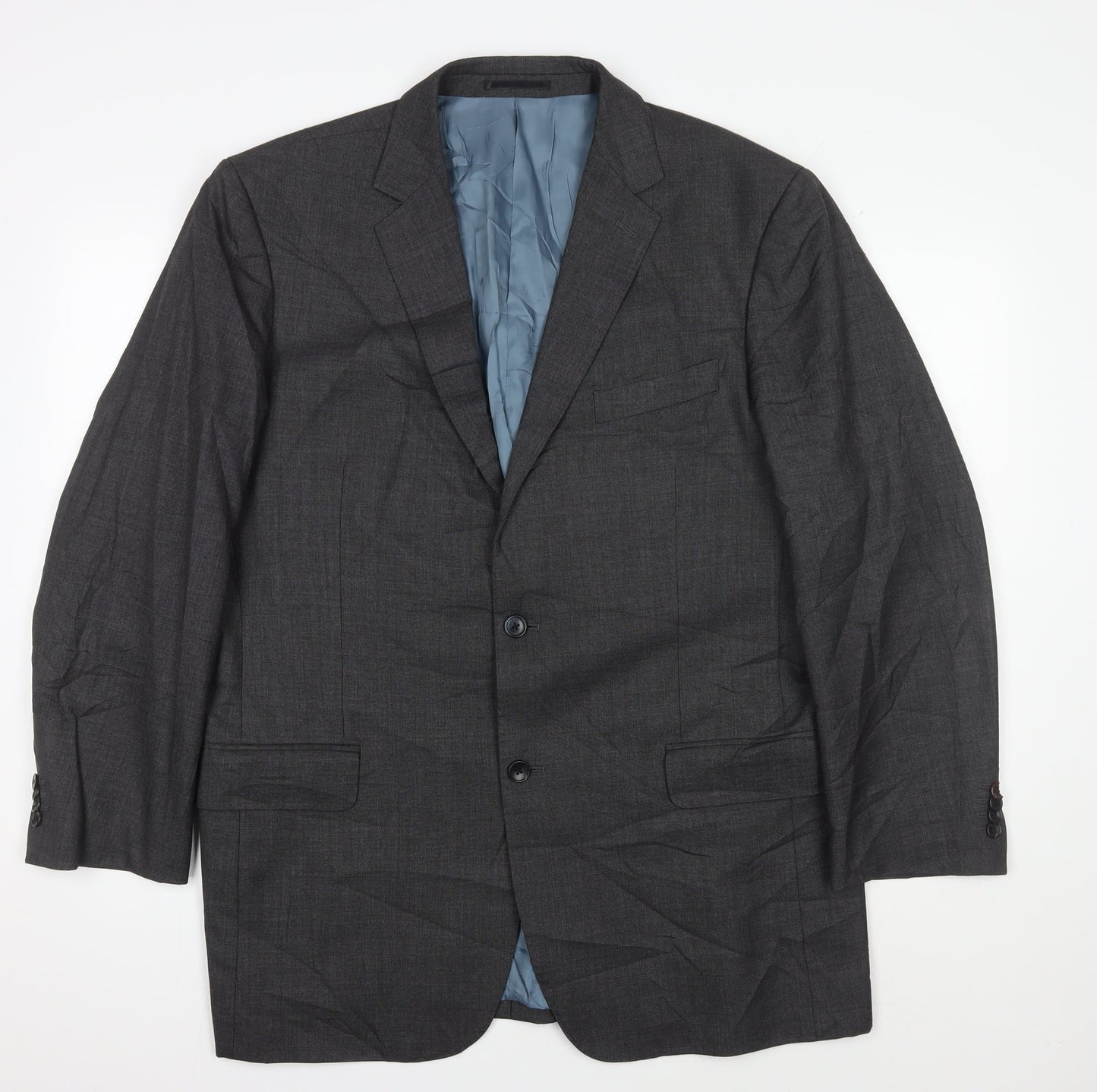 Mens UK Size 46 T.M.Lewin Regular Grey Suit Suit Jacket