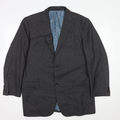 Mens UK Size 46 T.M.Lewin Regular Grey Suit Suit Jacket