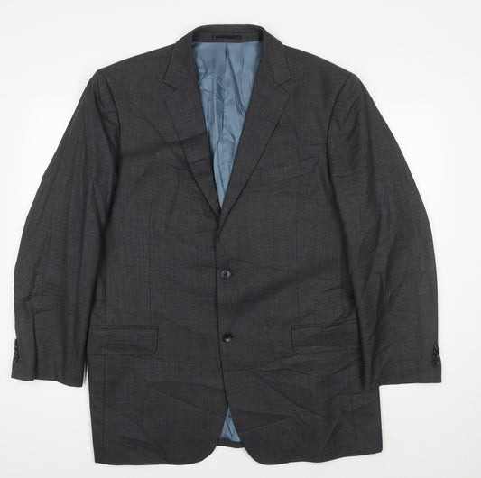 Mens UK Size 46 T.M.Lewin Regular Grey Suit Suit Jacket