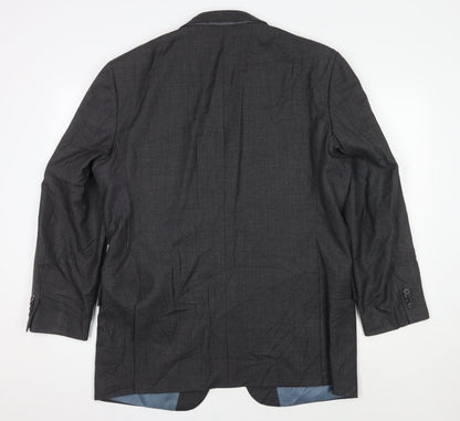 Mens UK Size 46 T.M.Lewin Regular Grey Suit Suit Jacket