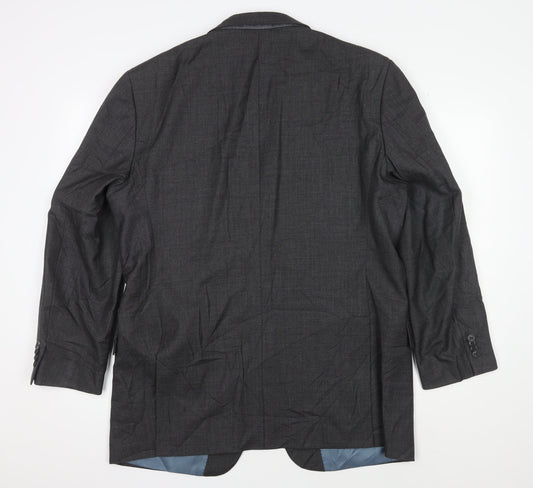 Mens UK Size 46 T.M.Lewin Regular Grey Suit Suit Jacket