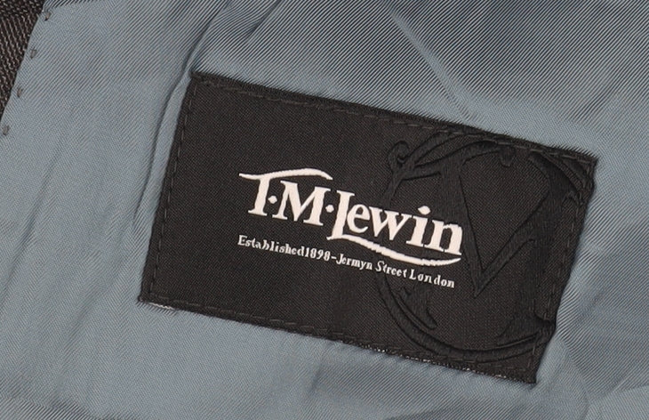 Mens UK Size 46 T.M.Lewin Regular Grey Suit Suit Jacket