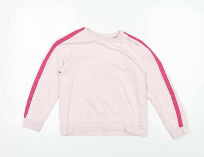 Calvin Klein Girls Pink Pullover Sweatshirt 10-11 Years
