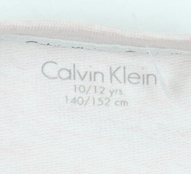 Calvin Klein Girls Pink Pullover Sweatshirt 10-11 Years