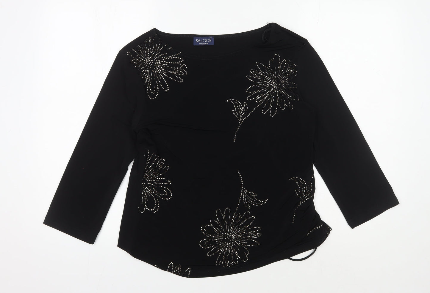Womens UK Size M Saloos Black Tunic Blouse