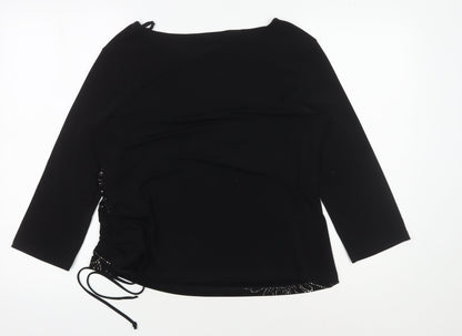 Womens UK Size M Saloos Black Tunic Blouse