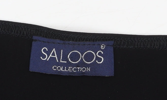 Womens UK Size M Saloos Black Tunic Blouse
