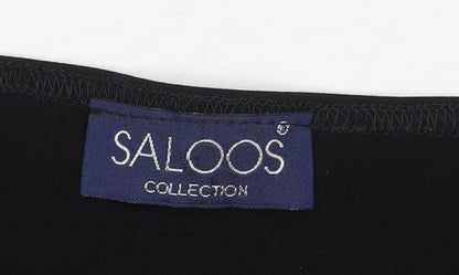 Womens UK Size M Saloos Black Tunic Blouse