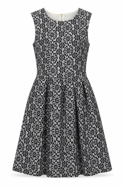 Warehouse Womens Black A-Line Floral Dress, Size 10