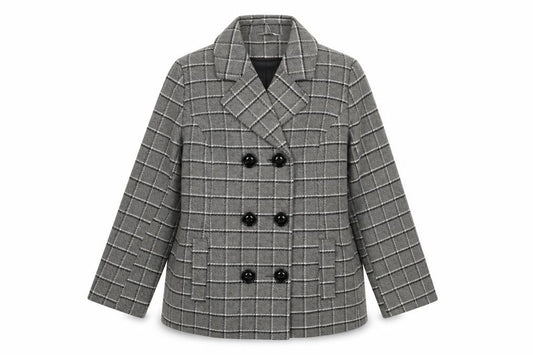 Womens UK Size 12 Classic Grey Pea Coat