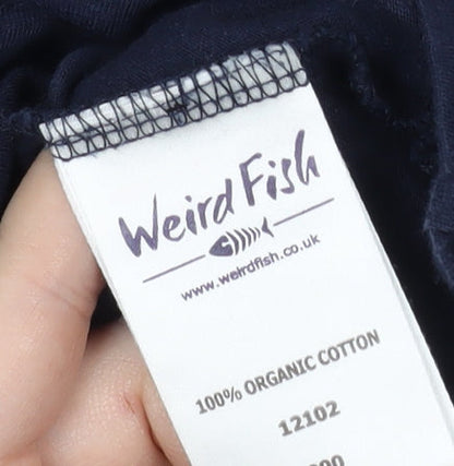 Womens UK Size 14 Weird Fish Blue  Blouse