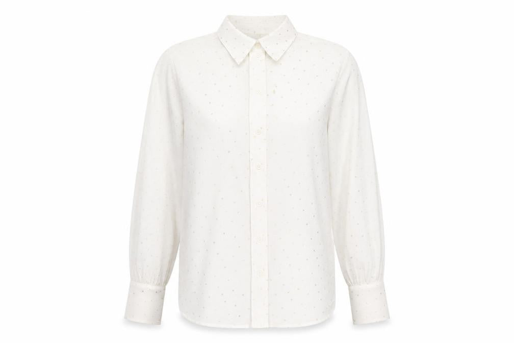 Womens UK Size 14 Marks and Spencer White Basic Button-Up